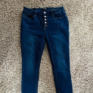 Judy Blue high rise skinny jeans (button fly)